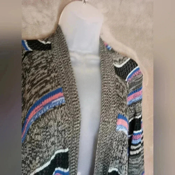 ALLISON BRITTNEY Western Whimsigoth multicolor knit Shall Duster & fringe (#916) - Picture 4 of 6